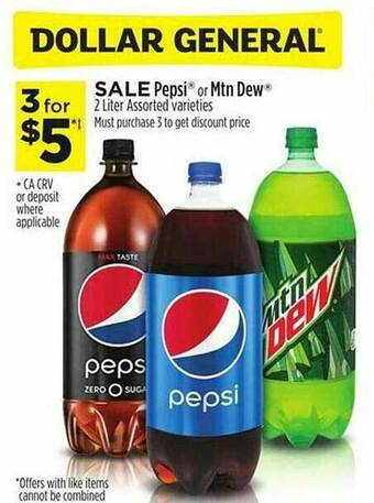 Dollar General Pepsi Or Mtn Dew offer