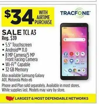 Dollar General Tcl A3 Tracfone offer