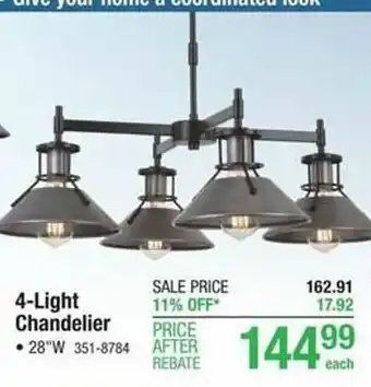 Michaels 4 Light Chandelier offer