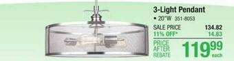 Michaels 3 Light Pendant offer