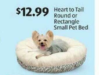 Aldi Heart To Tail Round Or Rectangle Small Pet Bed offer