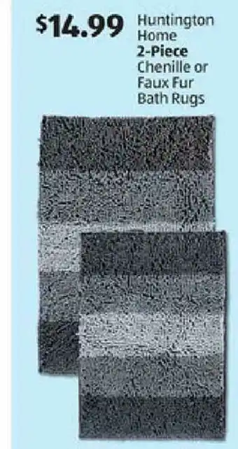 Aldi Huntington Home Piece Chenille Or Faux Fur Bath Rugs offer