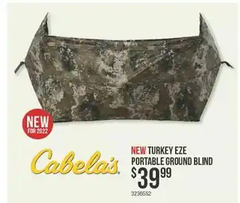 Bass Pro Turkey Eze Portable Ground Blind offer