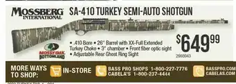 Bass Pro Mossberg International Sa-4 10 Turkey Semi-auto Shotgun offer