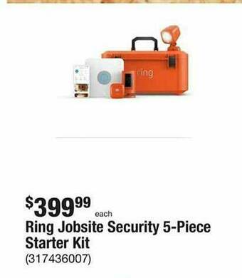 The Home Depot Ring Jobsite Security 5-piece Starter Kit offer