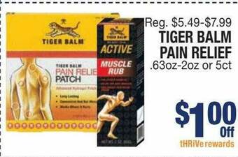 Kinney Drugs Tiger Balm Pain Relief offer