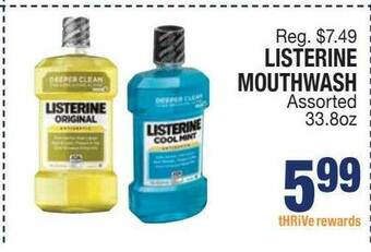 Kinney Drugs Listerine Mouthwash offer