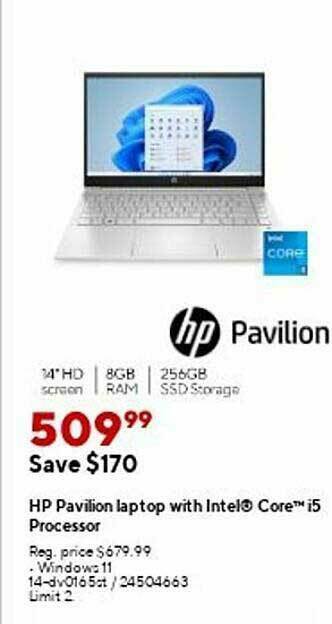 Staples Hp Pavilion Laptop With Intel Core I5 Processor offer