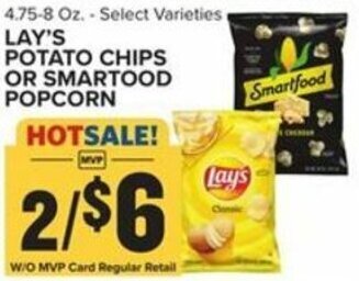 Food Lion Lay's Potato Chips Or Smartood Popcorn offer