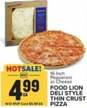 Food Lion Food Lion Deli Style Thin Crust Pizza offer
