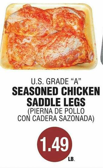 Carnicerias Jimenez Seasoned Chicken Saddle Legs offer