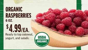 Central Market Organic Raspberries offer