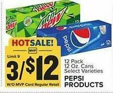 Food Lion Select Varieties Pepsi Products offer