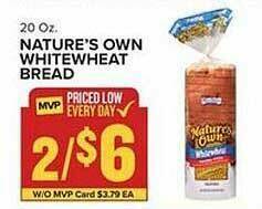 Food Lion Nature's Own Whitewheat Bread offer
