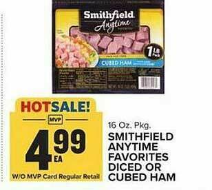 Food Lion Smithfield Anytime Favorites Diced Or Cubed Ham offer