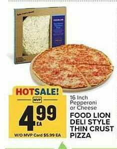 Food Lion Food Lion Deli Style Thin Crust Pizza offer