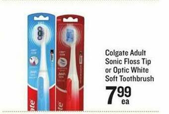Lowes Foods Colgate Adult Sonic Floss Tip Or Optic White Soft Toothbrush offer