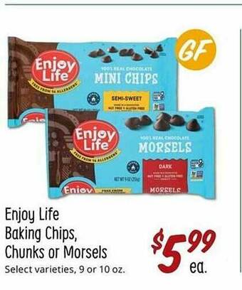 Sprouts Farmers Market Enjoy Life Baking Chips, Chunks Or Morsels offer
