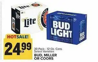 Food Lion Select Varieties Bud Miller Or Coors offer