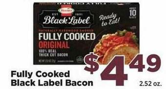 Food Town Store Fully Cooked Black Label Bacon offer