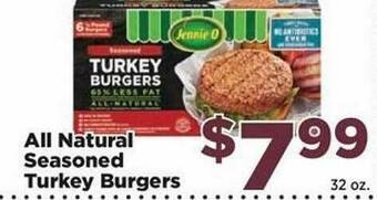 Food Town Store All Natural Seasoned Turkey Burgers offer