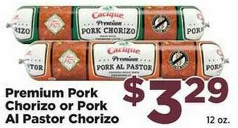 Food Town Store Premium Pork Chorizo Or Pork Al Pastor Chorizo offer