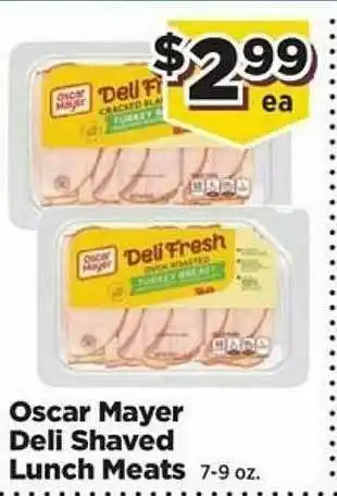 Food Town Store Oscar Mayer Deli Shaved Lunch Meats offer