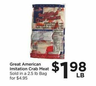 Foods Co Great American Imitation Crab Meat offer