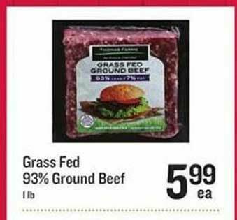 Lowes Foods Grass Fed 93% Ground Beef offer