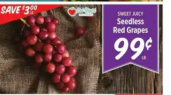 Rouses Sweet Juicy Seedless Red Grapes offer