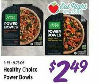 Rouses Healthy Choice Power Bowls offer
