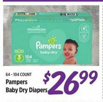 Rouses Pampers Baby Dry Diapers offer