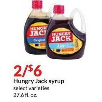 Hy-Vee Hungry Jack Syrup offer