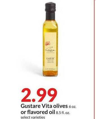 Hy-Vee Gustare Vita Olives Or Flavored Oil offer