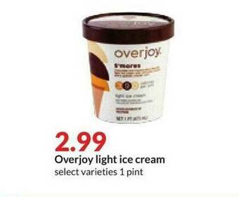 Hy-Vee Overjoy Light Ice Cream offer
