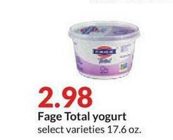 Hy-Vee Fage Total Yogurt offer