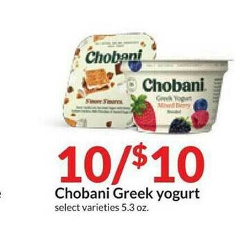 Hy-Vee Chobani Greek Yogurt offer