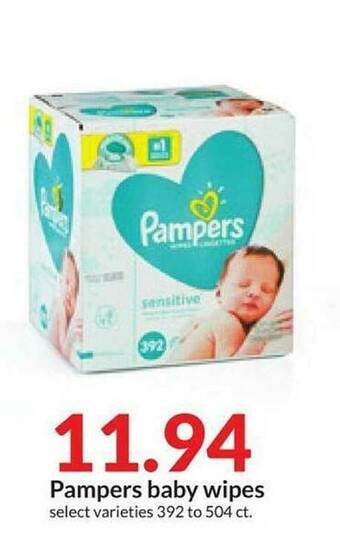 Hy-Vee Pampers Baby Wipes offer