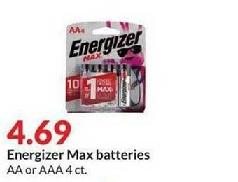 Hy-Vee Energizer Max Batteries AA Or AAA offer