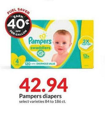 Hy-Vee Pampers Diapers offer