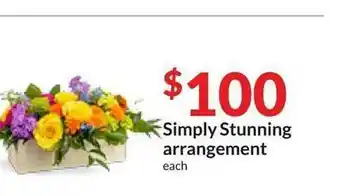 Hy-Vee Simply Stunning Arrangement offer