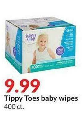 Hy-Vee Tippy Toes Baby Wipes offer