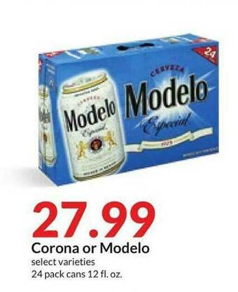 Hy-Vee Corona Or Modelo offer