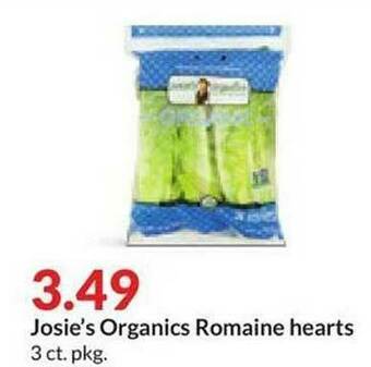 Hy-Vee Josie's Organics Romaine Hearts offer