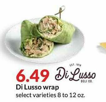Hy-Vee Di Lusso Wrap offer