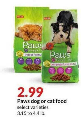 Hy-Vee Paws Dog Or Cat Food offer