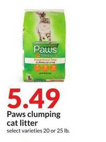 Hy-Vee Paws Clumping Cat Litter offer