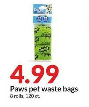Hy-Vee Paws Pet Waste Bags offer