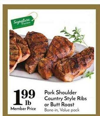 Pavilions Pork Shoulder Country Style Ribs Or Butt Roast offer