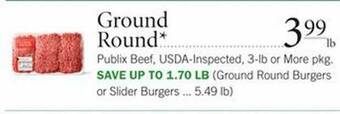 Publix Ground Round offer
